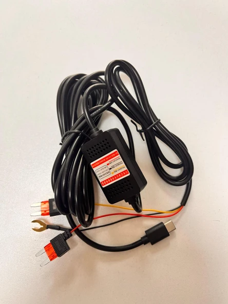 Araç İçi Kamera Adaptörü 12-24V/5V  Type-C 3A Park Modu Adaptör - 6