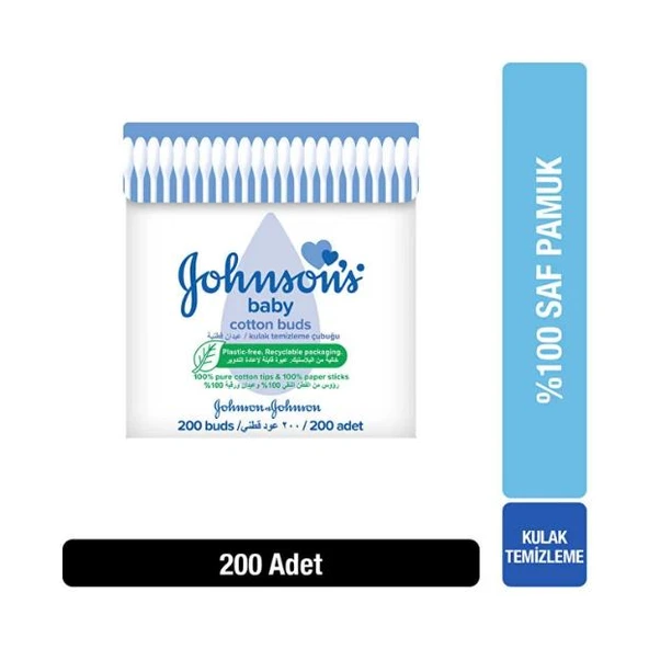 Johnsons Baby Cotton Buds Kulak Temizleme Çubuğu 200 Adet