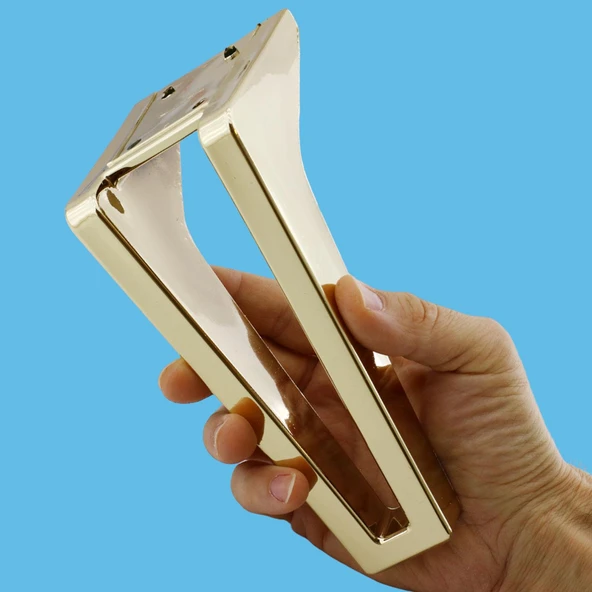 Mobilya Kanepe Tv Ünitesi Koltuk Ayağı 18 Cm Altın Gold Konsol Ayakları - Resim 3