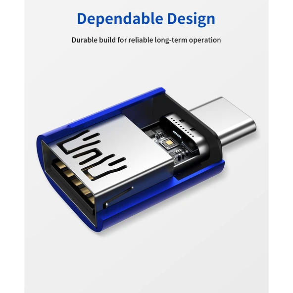 Jsaux Usb-C To USB Adaptörü , Type-c To Usb Dönüştürücü 1 Adet Mavi Aparat 5gbps USB3.0 Çevirici - 5
