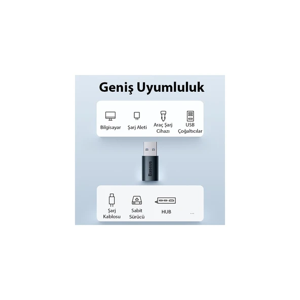 Baseus USB 3.1 To Type-C Dönüştürücü Adaptör Mini Otg Baseus Ingenuity Series ZJJQ000103 - 3
