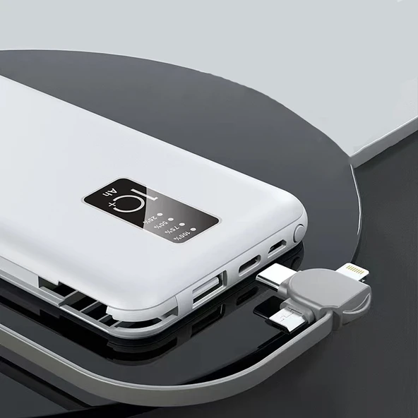 Samsung Galaxy Z Flip uyumlu Powerbank Hızlı Şarj Led Göstergeli Powerbank 10000mAh - PW-05 - 4