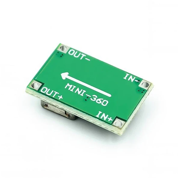 Mini-360 Voltaj Düşürücü Modül Güç Kaynağı Ayarlanabilir Voltaj Çıkışı 1V/ 17V Rc Uçak Araba Quadco - Resim 2