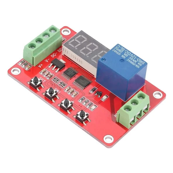 DVB01 DC12V Modül Voltmetre Şarj Deşarj Koruma Voltaj Aralık Karşılaştırıcı 220V 6A Röle Kontrol - Resim 8