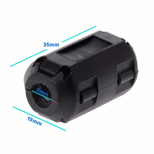 9mm Ferrit Halka Filtre Kablo Gürültü Bastırıcı Azaltıcı Yüzük Bead RFI EMI Girişim Engelleyici Besl - 3