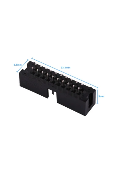 2x10 Pin Erkek Box Header Çift Sıra 180 Derece 2.54mm PCB Montaj Konnektör IDC Soket Breadboard Pcb - Resim 2