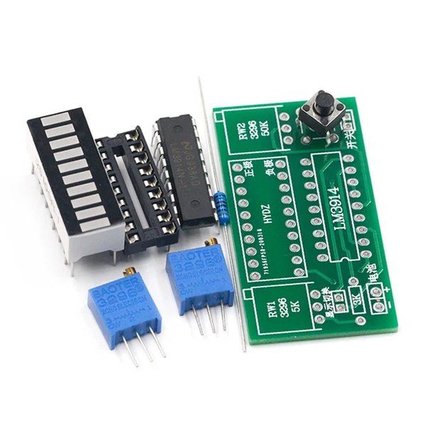 Demonte LM3914 10 Led 3.7V Lityum 12V Pil Kapasite Gösterge Modül DIY Led Elektronik Lehimleme Eğiti - Resim 6