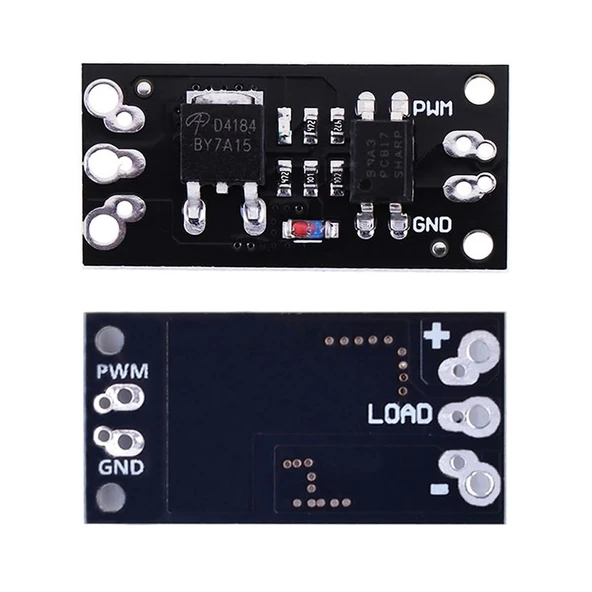 AOD4184 Mosfet Sürücü Modül Optokuplör izolasyon 40V 50A 50W Pwm Hız Kontrol Motor Selenoid Valf Led - Resim 3