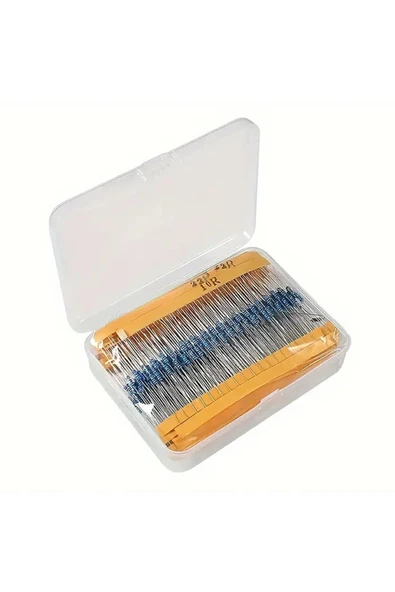 Kutulu 600 Parça Direnç Seti 10ohm / 1Mohm 30 Farklı Tip 20şer Adet Metal Film Dip Direnç - Resim 5