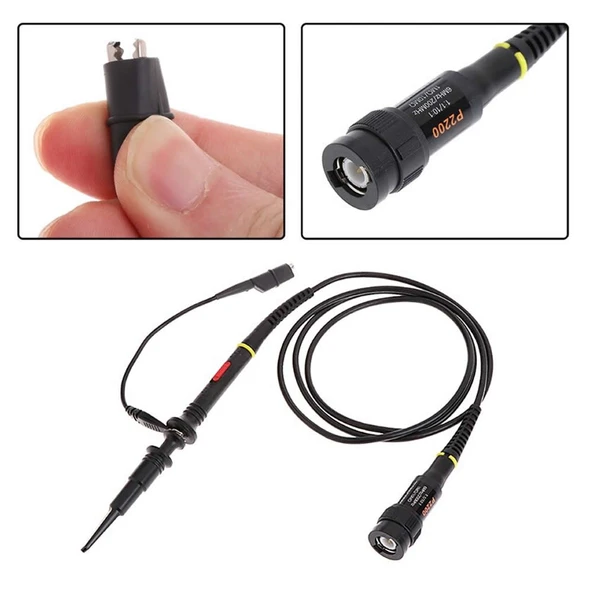 P2200 Osiloskop Probu 200MHz x1 x10 Kazanç Anahtarlı Bnc Soket DC 300 / 600V CATII BNC 1 Metre Kablo - 3