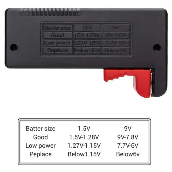 BT-168 PRO Pil Test Cihazı AA AAA C D 9V 18650 16340 14500 10440 1.2V 1.5V  3V 3.7V 4.8V Dijital Ölç - 2