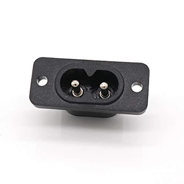 220V 5A AC Dişi Power Giriş Soketi C7 2 Pin Panel Montaj Tip Elektrik Güç Kablo Bağlantı Konnektörü - Resim 7