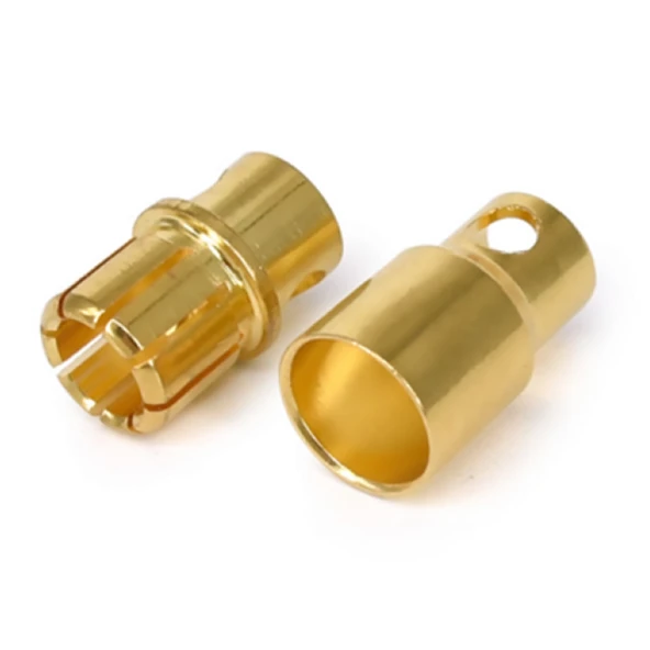 8mm Altın Kaplama Banana Dişi Erkek Soket 120A Pil Batarya Lion Bullet Plug Kablo Konnektör ESC Moto - 8