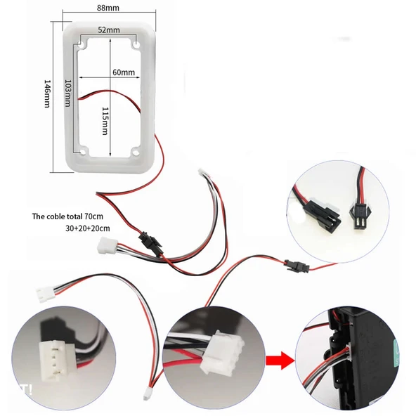 Jeton Kanalı Rgb Led Frame Oyun Coin Kanal Ön Montajlı Renkli Işıklı Dekoratif Gösterge Arcade Makin - 4