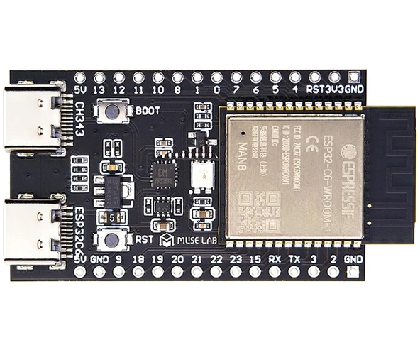 ESP32-C6 DevKit Wifi 6 ve Bluetooth 5 Modül Geliştirme Kartı ESP32-C6-WROOM-1 32 Bit 160Mhz 8 Mbyte ürün görseli