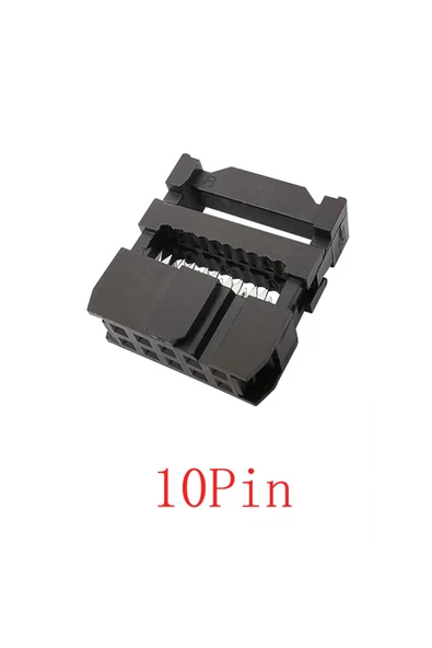 2x5 Pin IDC Konnektör 10 Pin Kablo Soketi 2.54mm 180 Derece Dişi Header Devre PCB Bağlantı Parçası - Resim 5