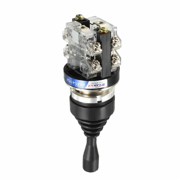 HKA1-41Y04 Joystick Latch 4 Yön NO Kumanda Kol Kalıcı Kilitli 10A 250V Monolever Anahtar Switch 30mm - Resim 2