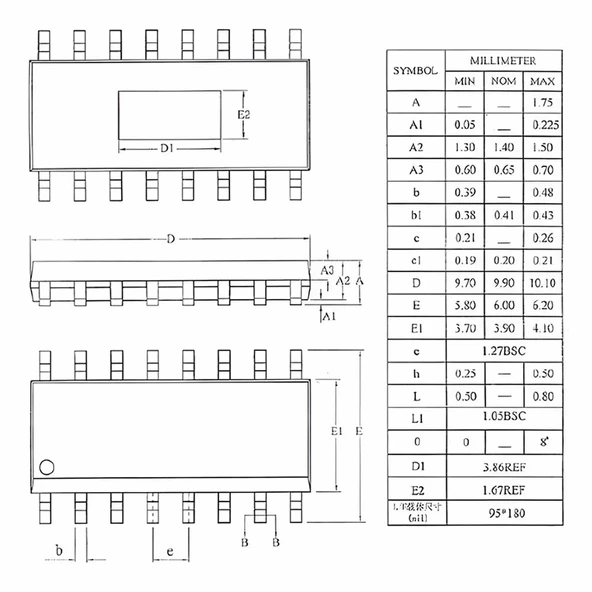 PAM8320 IC SOP16 20W Mono Class D Ses Amfi Sistemleri Hoparlör Speaker Amfilikatör Kulaklık Bilgisay - 6