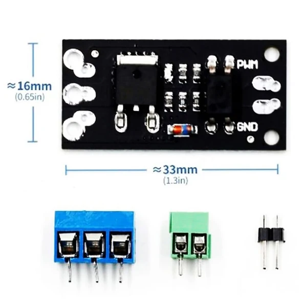 AOD4184 Mosfet Sürücü Modül Optokuplör izolasyon 40V 50A 50W Pwm Hız Kontrol Motor Selenoid Valf Led - Resim 2