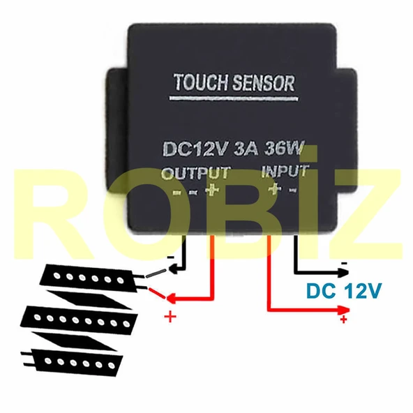 Ayna Dokunmatik Led Anahtar Dimmer DC 12V 3A 36W Açma Kapama Akıllı Ev Aydınlatma Banyo Dekoratif - 2
