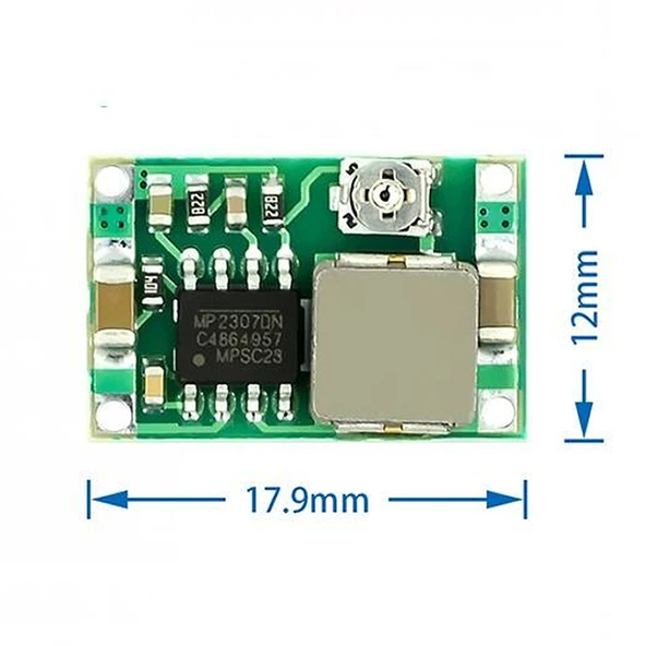 Mini-360 Voltaj Düşürücü Modül Güç Kaynağı Ayarlanabilir Voltaj Çıkışı 1V/ 17V Rc Uçak Araba Quadco - Resim 3