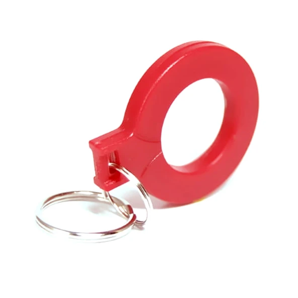 13.56Mhz RFID Halka Tip Tag Kırmızı  Nfc Etiket Anahtarlık Manyetik Proximity Kart Kapı Geçiş Perso - Resim 3