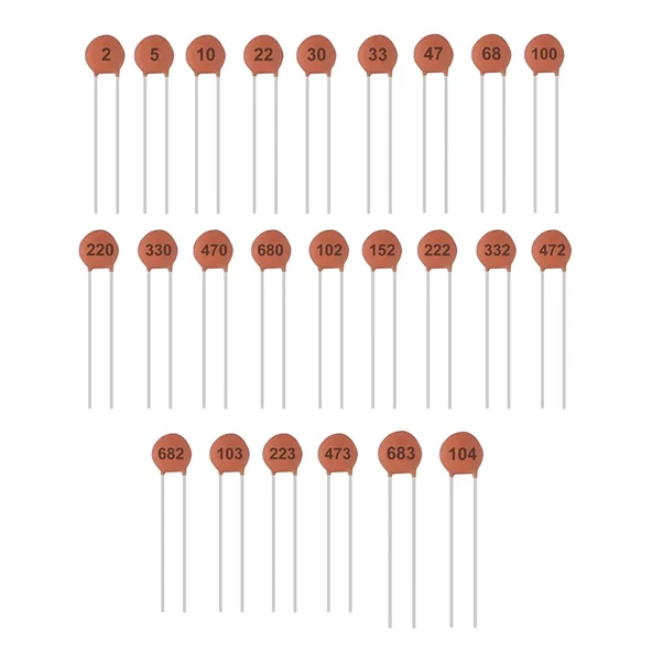 960 Adet Kutulu Seramik Kapasitör Seti 24 Çeşit 40ar Adet - Resim 8