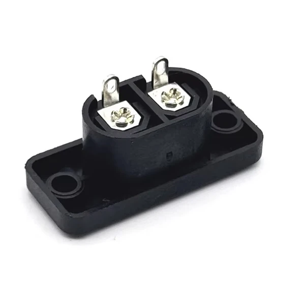220V 5A AC Dişi Power Giriş Soketi C7 2 Pin Panel Montaj Tip Elektrik Güç Kablo Bağlantı Konnektörü - Resim 3