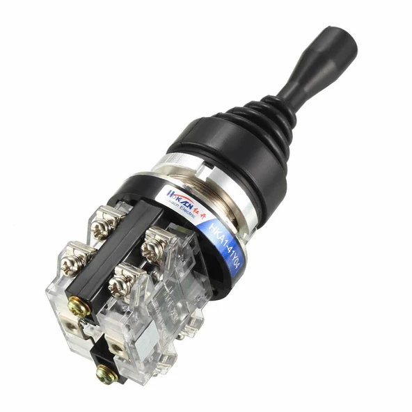 HKA1-41Y04 Joystick Latch 4 Yön NO Kumanda Kol Kalıcı Kilitli 10A 250V Monolever Anahtar Switch 30mm - Resim 8