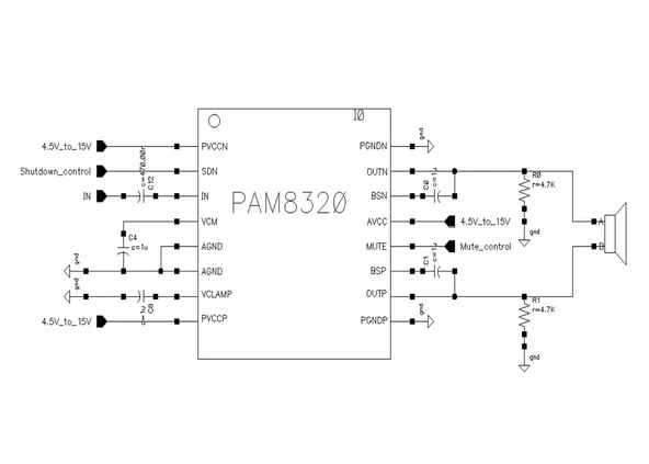 PAM8320 IC SOP16 20W Mono Class D Ses Amfi Sistemleri Hoparlör Speaker Amfilikatör Kulaklık Bilgisay - 4
