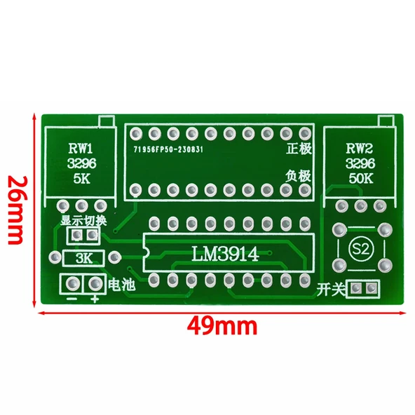 Demonte LM3914 10 Led 3.7V Lityum 12V Pil Kapasite Gösterge Modül DIY Led Elektronik Lehimleme Eğiti - Resim 3