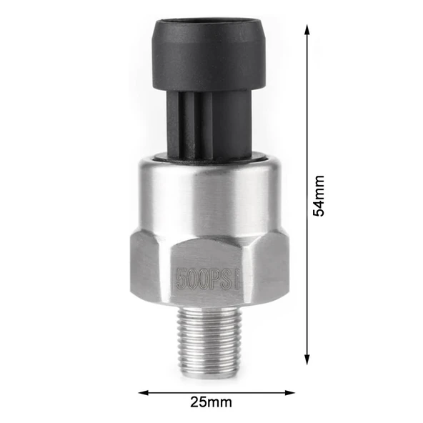 500psi Basınç Sensörü 1/8" NPT Diş Paslanmaz Çelik Yağ Gaz Su Yakıt Tank Depo Lastik Hava Atmosfer - Resim 4