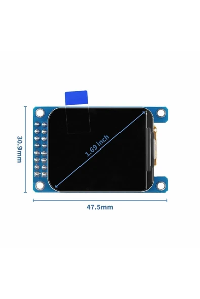 1.69 inç Lcd Tft Modül Yuvarlak Köşe ST7789V2 16 Pin SPI 8080 Paralel 240x280 Piksel Akıllı Saat - 2