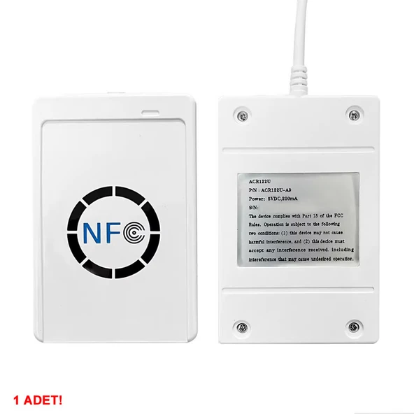 ACR122U 13.56Mhz Rfid Okuyucu Yazıcı Usb Kopyalayıcı Nfc Manyetik Kart Anahtarlık Etiket Okuyucu - Resim 7