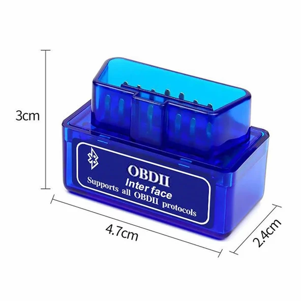 OBDII Bluetooth Araba Arıza Tespit Cihazı Beyin Ayar Test Tamir Aracı Android Windows Kablosuz Can - Resim 3
