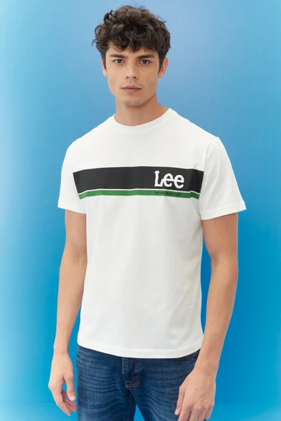Lee Erkek Minimalist T-Shirt - Regular Fit Kısa Kol - Günlük Stil
