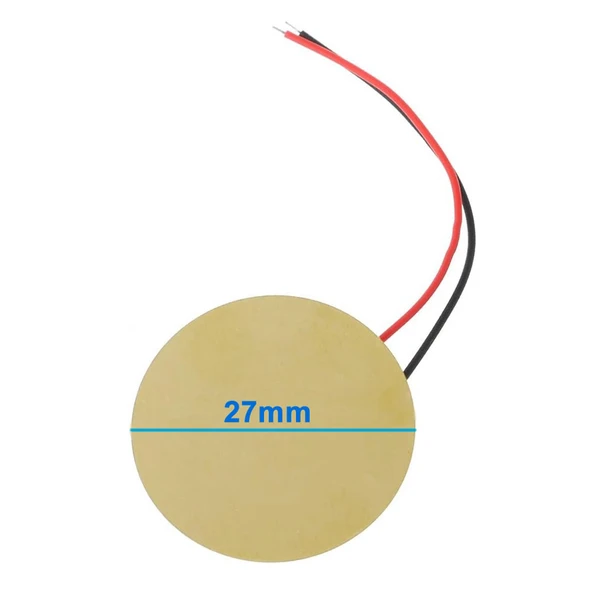 27mm Piezo Disk 5cm Kablolu Ses Üretici Oyuncak Alarm Acil Tehlike Uyarı Kapı Zil Oyun Kısa Devre Bu - Resim 2