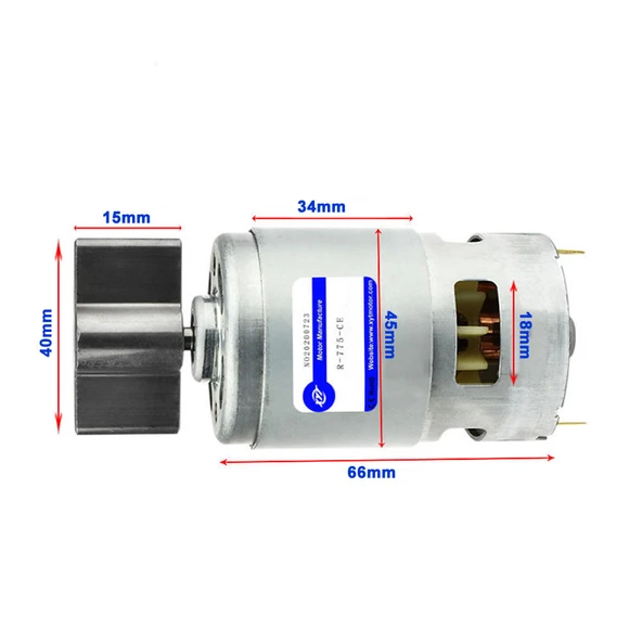 RS775 DC 12V Titreşim Motoru 8000rpm Elektrikli Masaj Koltuk Güzellik Makinesi Hayvan Yem Besleyici - Resim 2