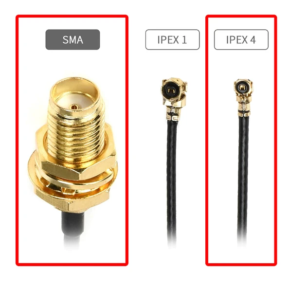 20cm Sma Dişi Ipex4 Mhf4 Rf Bağlantı Kablosu SMA Dişi Soket to Altın Kaplama Konnektör Koaksiyel Kab - Resim 4