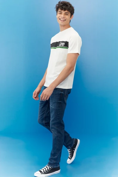 Lee Erkek Minimalist T-Shirt - Regular Fit Kısa Kol - Günlük Stil - 3