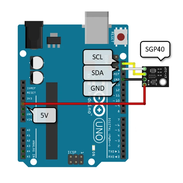 SGP40 Hava Kalitesi Gaz Sensörü Etanol ve Uçucu Gaz Algılayıcı VOC Hava Temizleyici Davlumbaz Haval - Resim 5