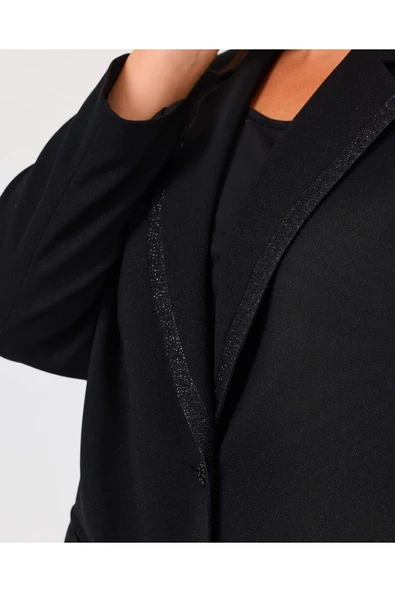 Gala-xi Kadın Büyük Beden Sim Detalı Çift Düğmeli Şık Takım 10002422714003 - 7