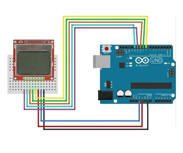 5110 84x48 Lcd Modül 84 x 48 Piksel Grafik Lcd Display Ekran 5V Beyaz Arka ışık Gösterge Menü Resim - Resim 5