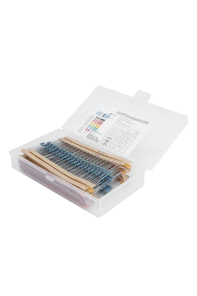 Kutulu 600 Parça Direnç Seti 10ohm / 1Mohm 30 Farklı Tip 20şer Adet Metal Film Dip Direnç - Resim 7