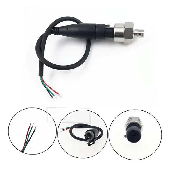 500psi Basınç Sensörü 1/8" NPT Diş Paslanmaz Çelik Yağ Gaz Su Yakıt Tank Depo Lastik Hava Atmosfer - Resim 5