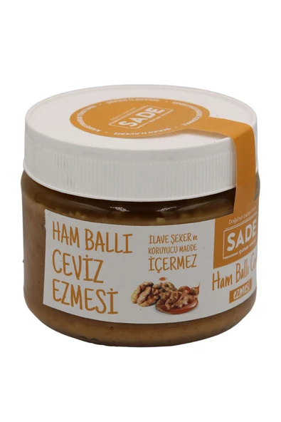 Sade Organik Çikolatalı Fıstık Ezmesi 360g - Ham Ballı Ceviz Ezmesi 280g 2'li Paket - 3