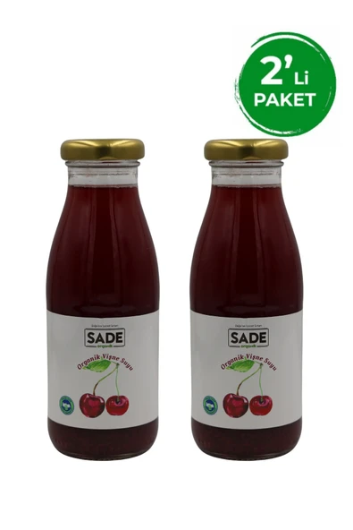 Sade Organik Organik Vişne Suyu 250 ml. 2'li Paket