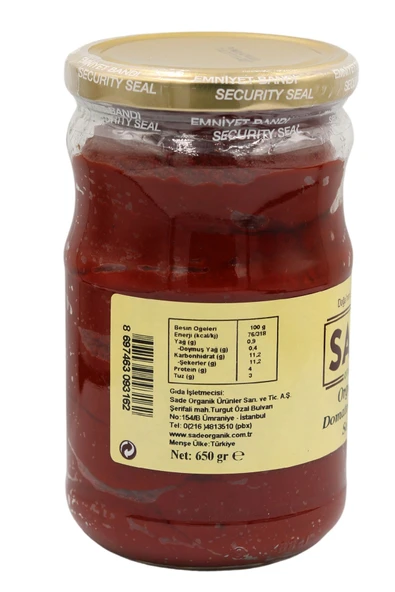 Sade Organik Domates ve Biber Karışık Salça 650 gr 2'li Paket - 3
