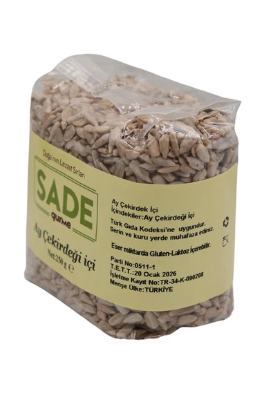 Sade Organik Ayçekirdek İçi 250 gr 2'li Paket - 3