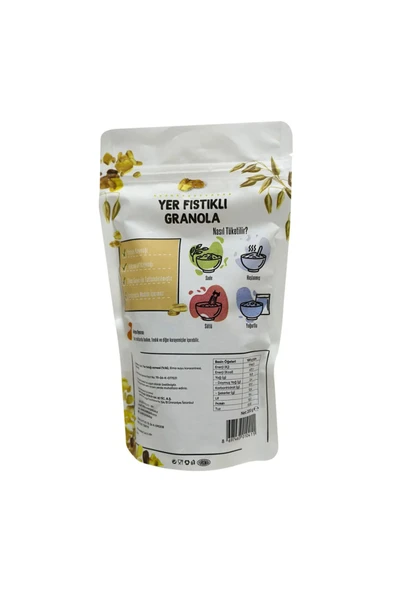 Sade Organik YER FISTIKLI - İNCİR ÜZÜM GRANOLA 200 GR 2 Lİ PAKET - 3